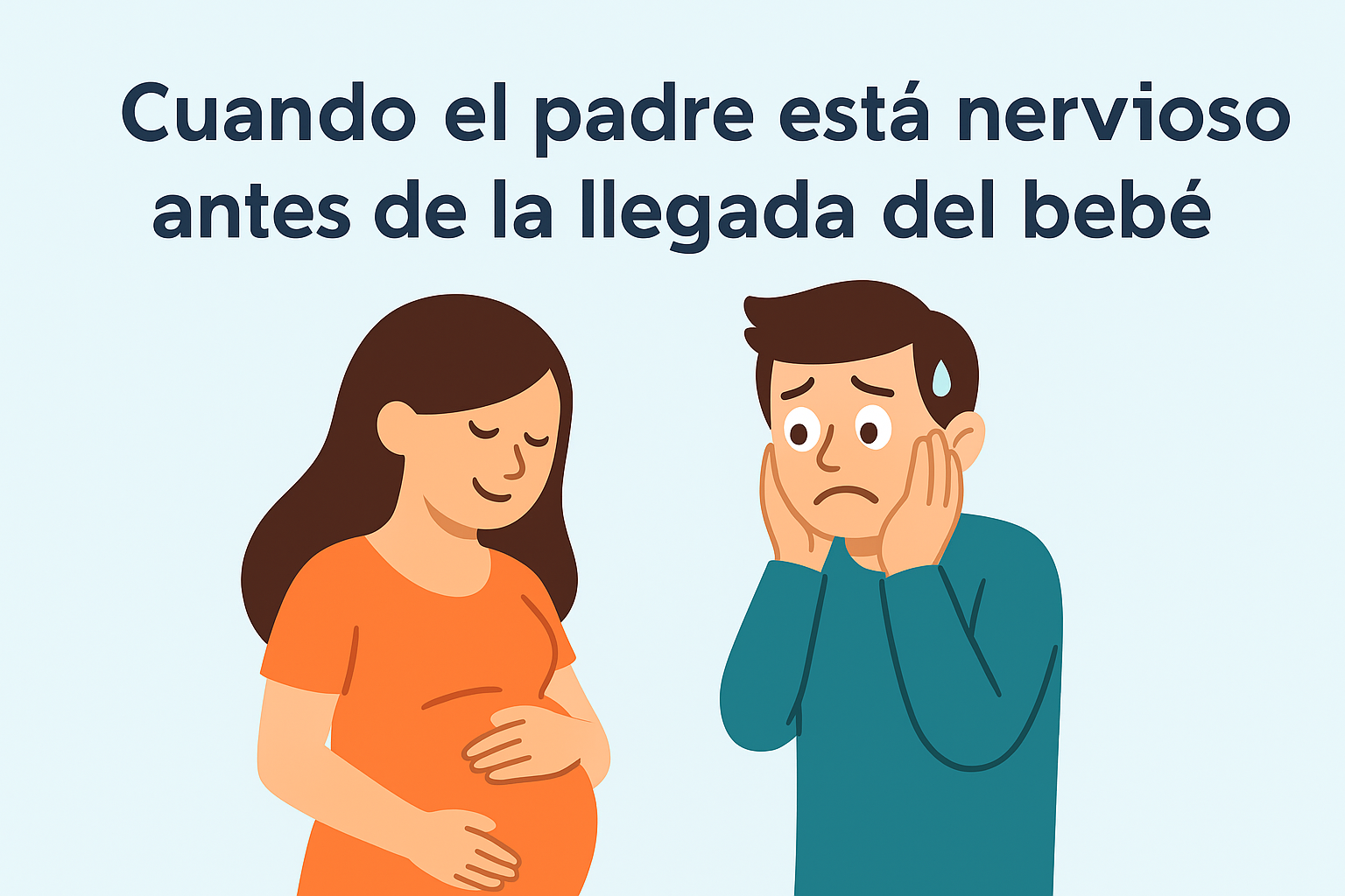 Ser padre también da nervios – ilustración papá primerizo